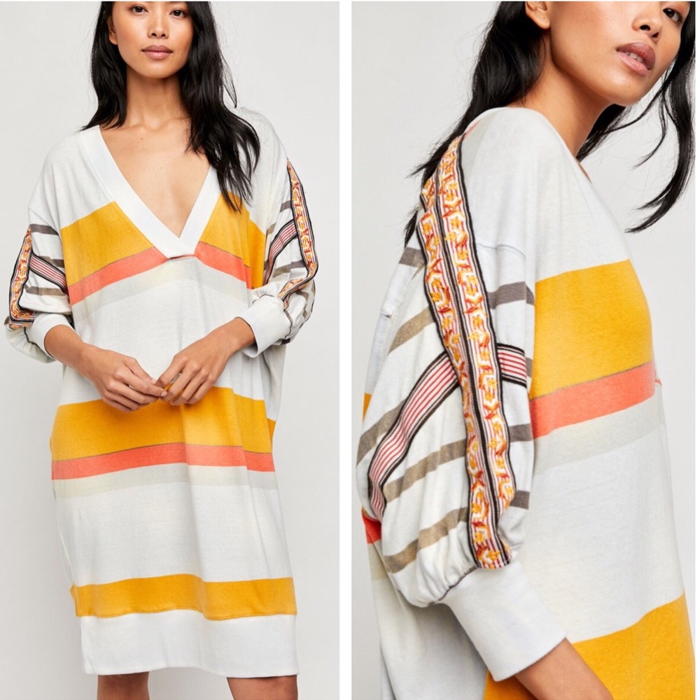 NWT Free People Stripe Bonanza t-shirt Dress